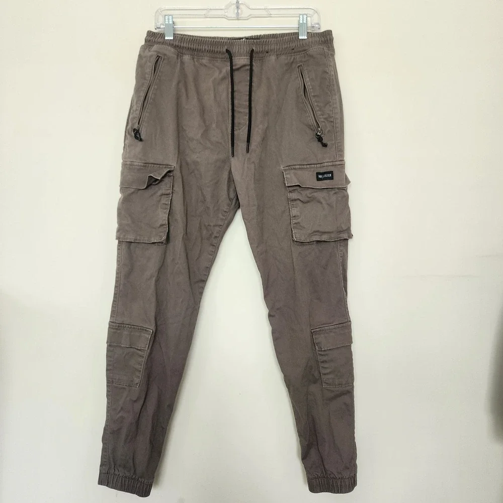 Hollister Mens Cargo Jogger Advanced Stretch Pants Brown Utility Size M